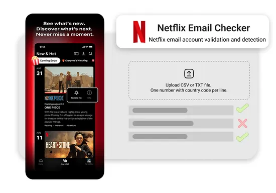 Netflix Email Checker | NumberChecker.AI